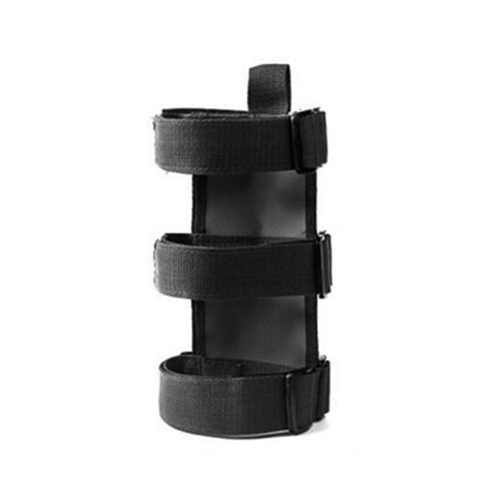 Roll Bar Fire Extinguisher Holder - for Jeep, Adjustable Strap Bracket, Car Boot Mount, Black