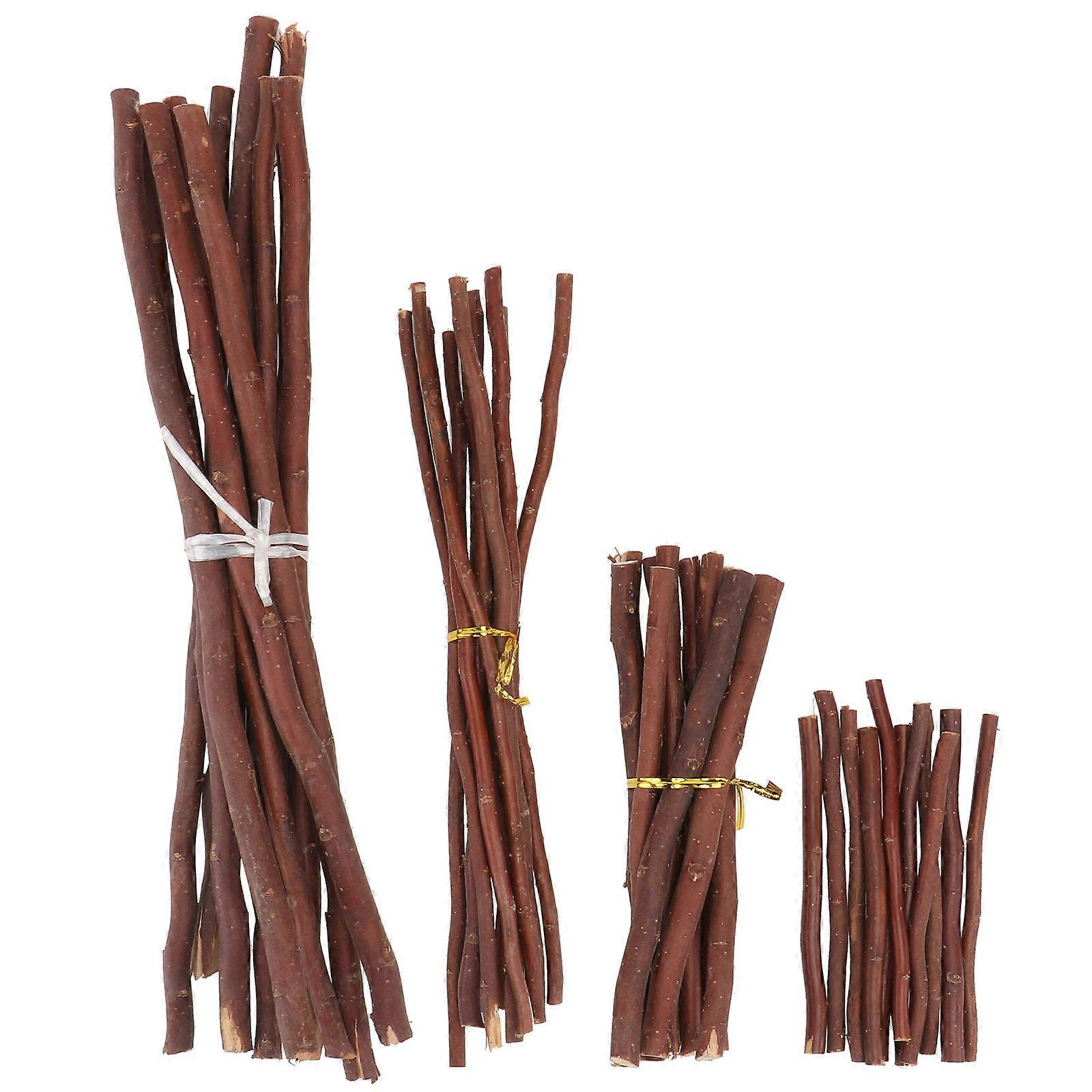 Natural Wooden Branch Sticks 40pcs Straight Cut Decorative Twigs for DIY Crafts, Home Decor, Floral Arrangements, and Creative Projects
