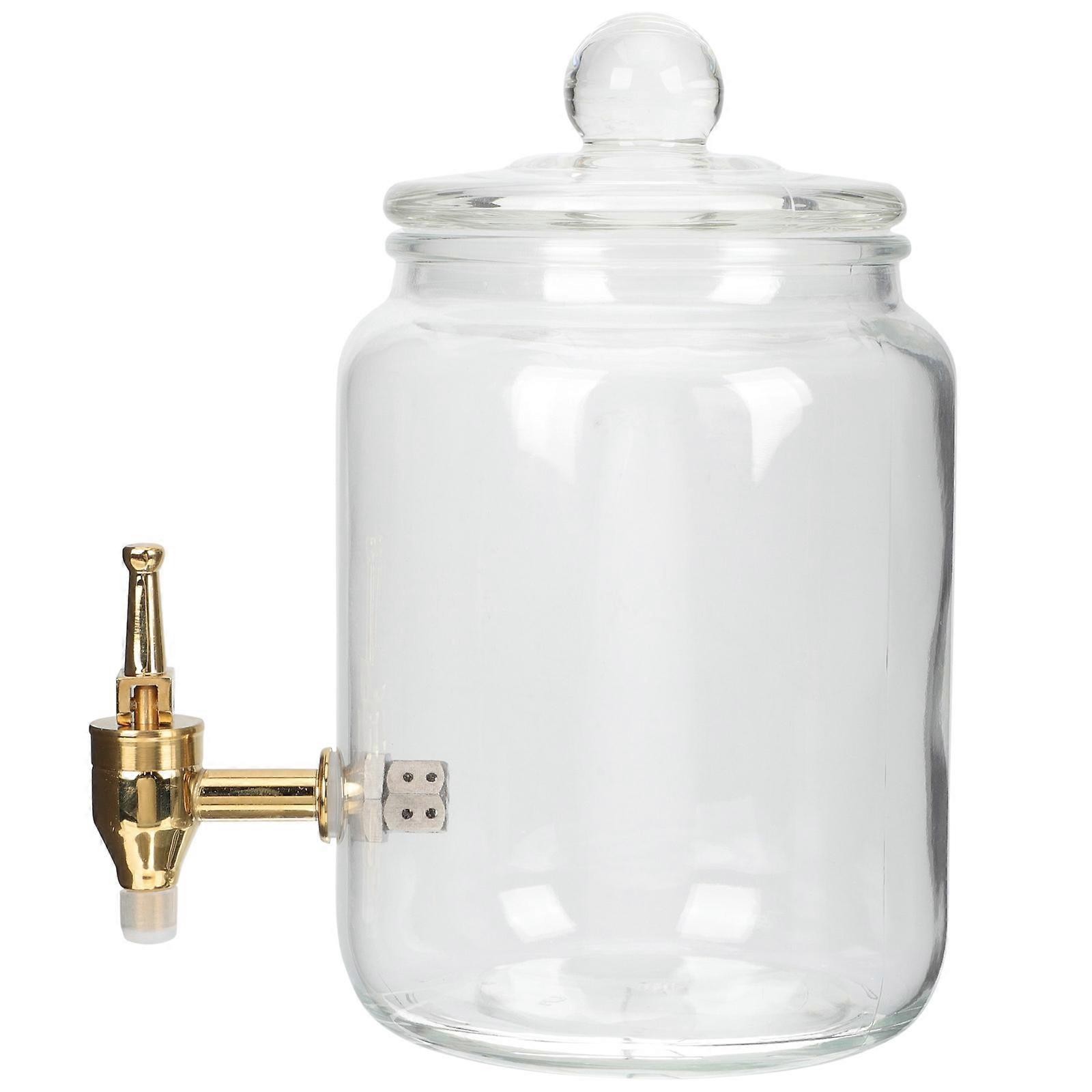 Pickling Jars Clear Glass Jar Container with Spigot For Home Use 22x13.8cm Wine Making 1Set