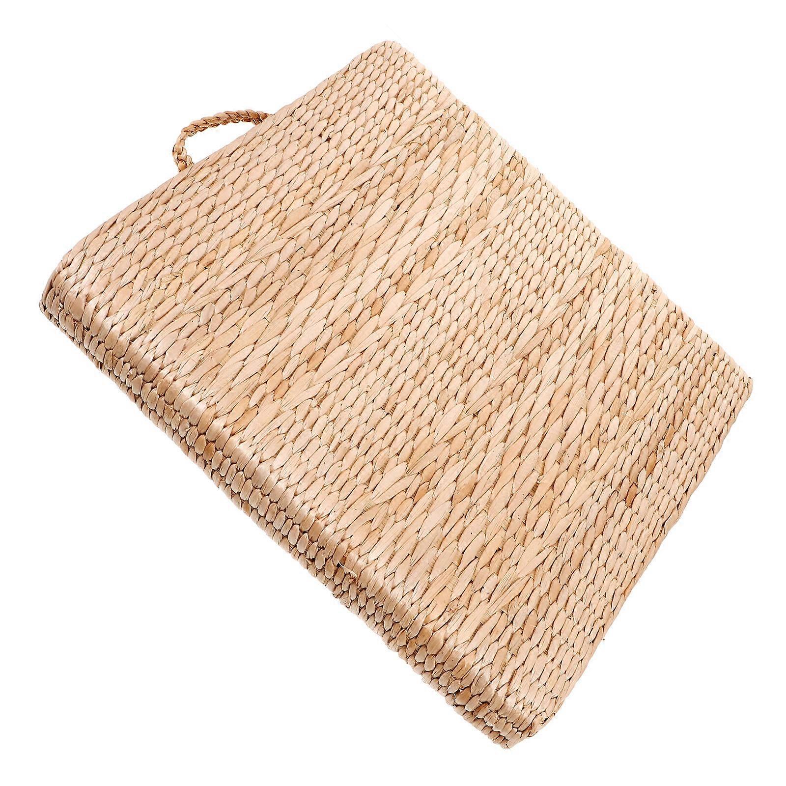 Multi Woven Floor Cushion for Car Use Synthetic Material Comfortable Sitting Mat 24 x 24 Inches