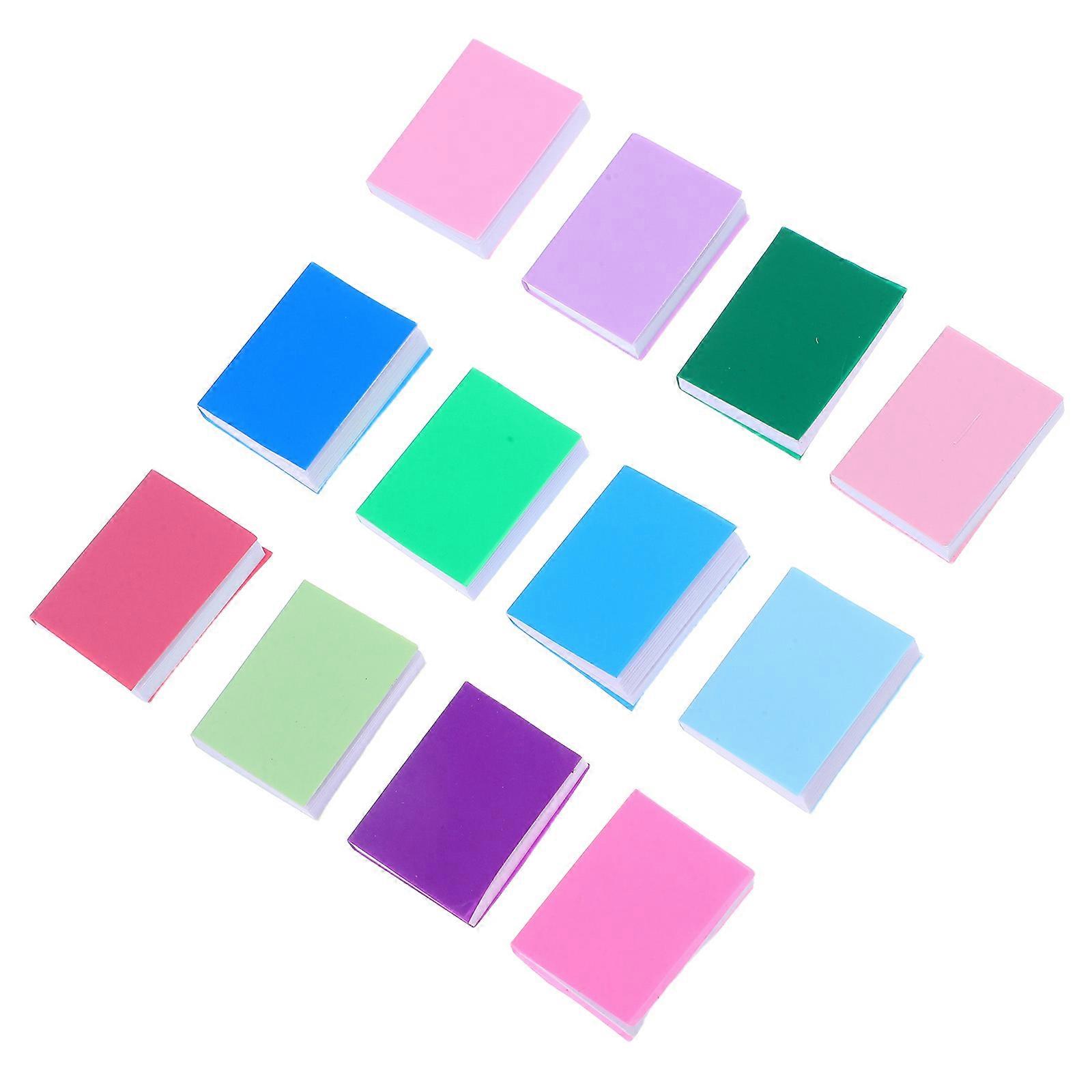 12pcs Mini Blank Books for Dollhouse Decoration – Tiny Notebooks with Interactive Pages for Educational Play and Mini Bookshelf Display