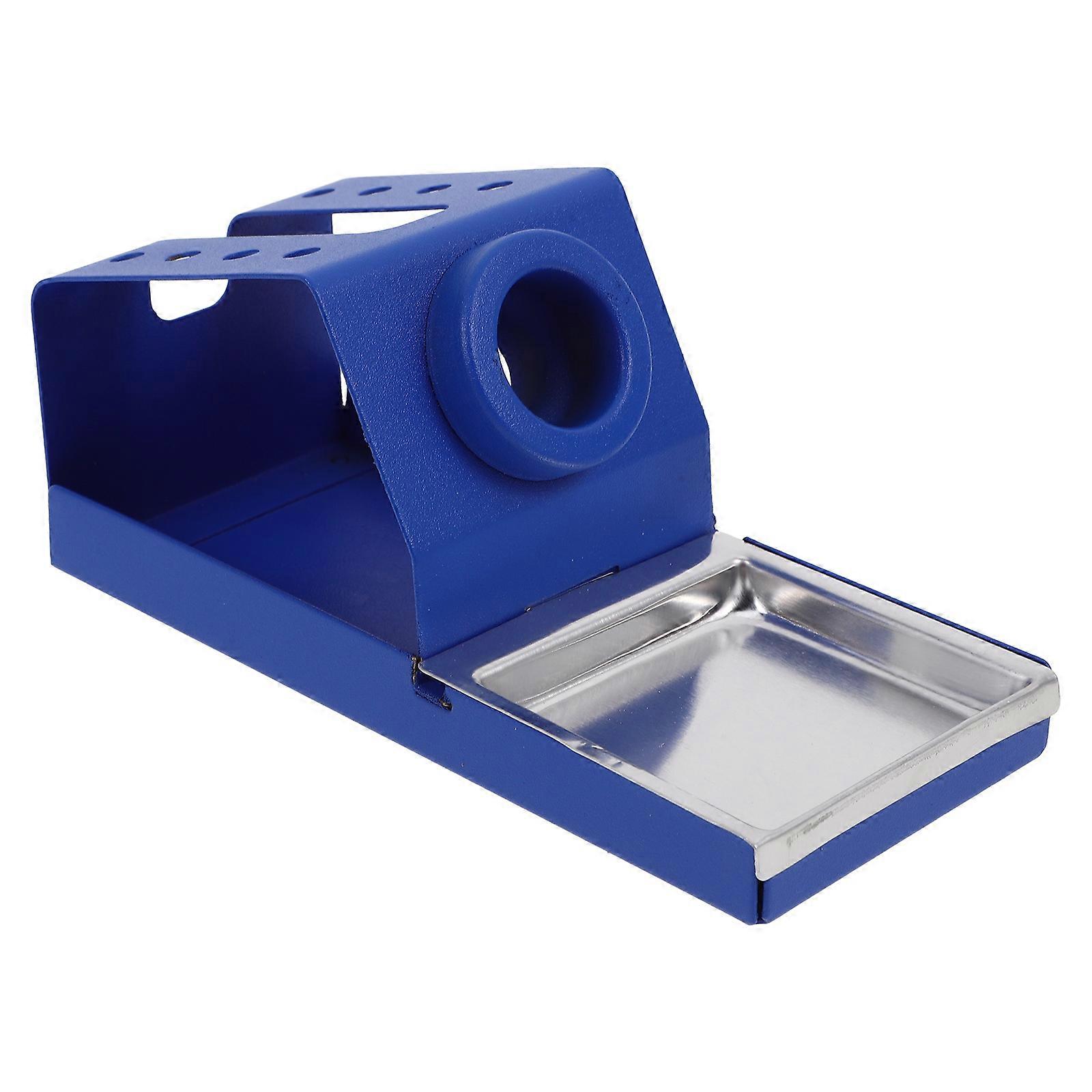 Soldering Iron Stand Holder Storage For Workshop Use Professionals Blue 16X7.4X6.8CM 1Pack