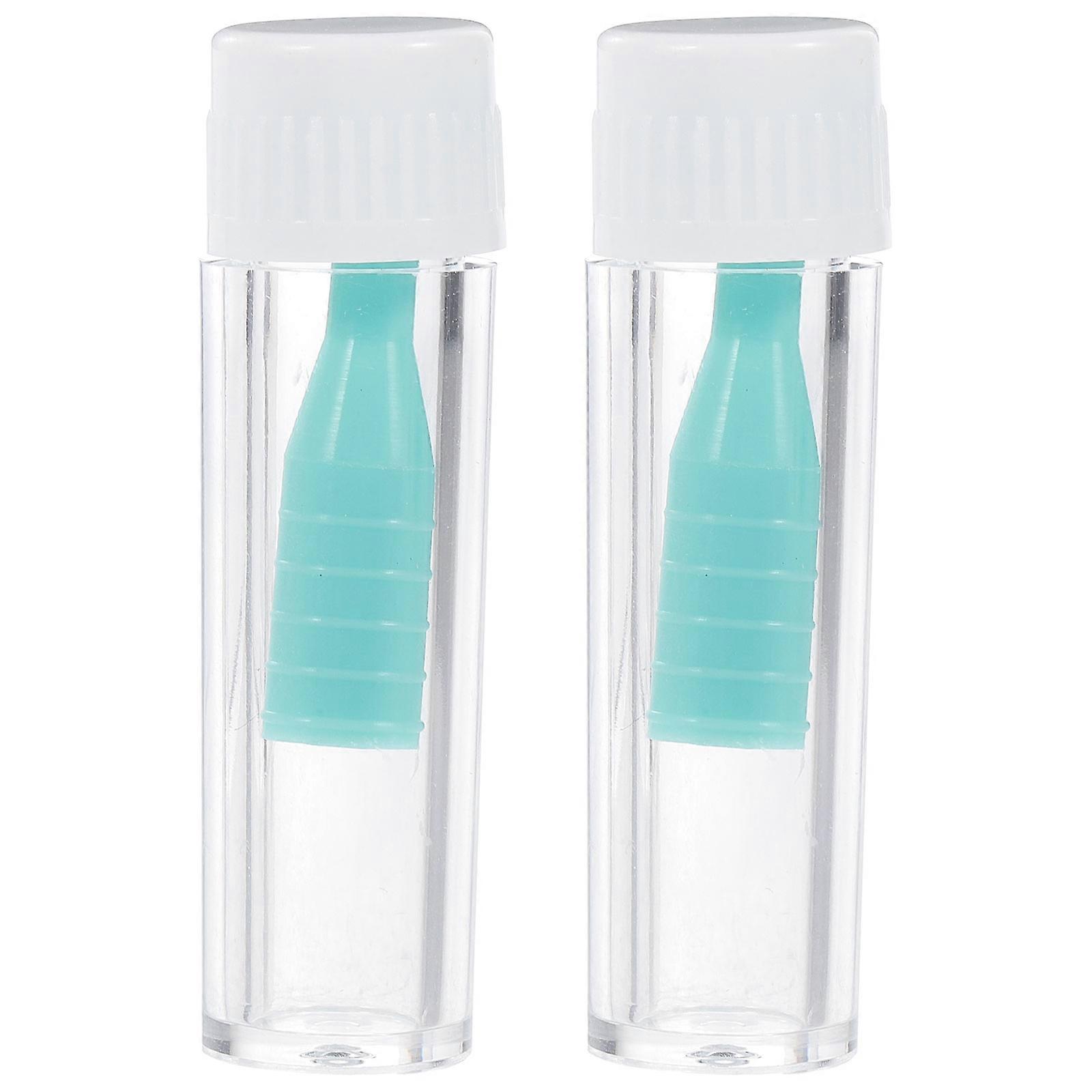 2pcs RGP Lens Inserter Remover Suction Cup with Bottle for Home and Travel Use (Green)