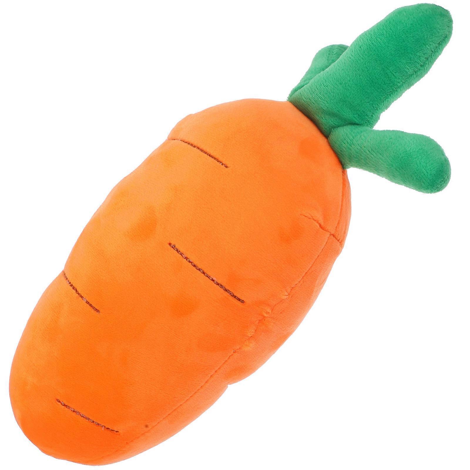 Funny Throw Pillow Carrot Shape Stuffed Toy for Home Use Playing Short Plush 30cm x 15cm x 5cm 1Set