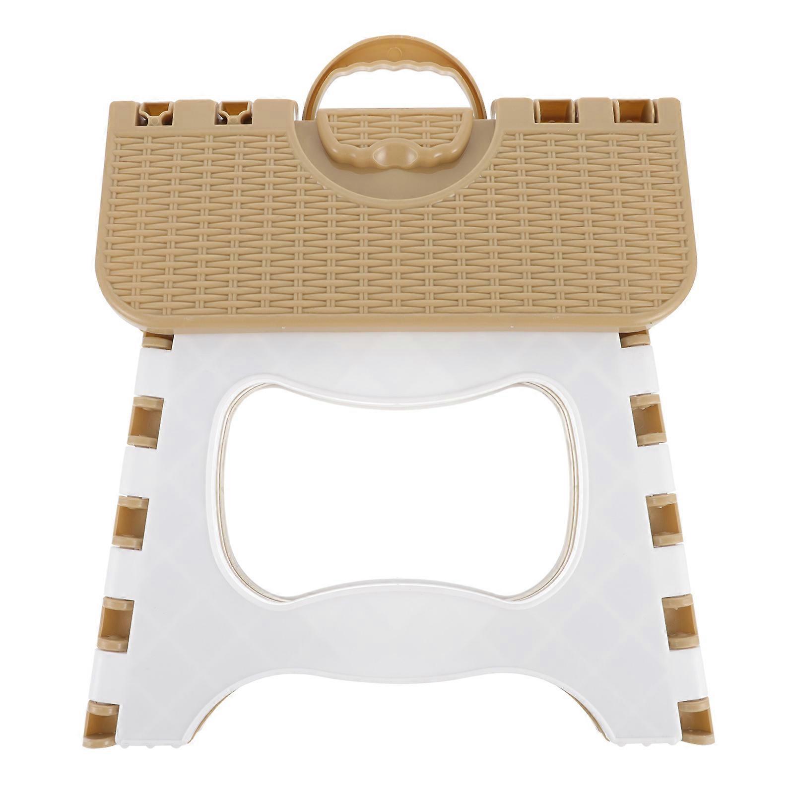 Folding Step Stool, Portable Lightweight Stool for Home, Fishing, Outdoor Use, Ergonomic Handle, Multi Functional for Kitchen, Garden, Bathroom