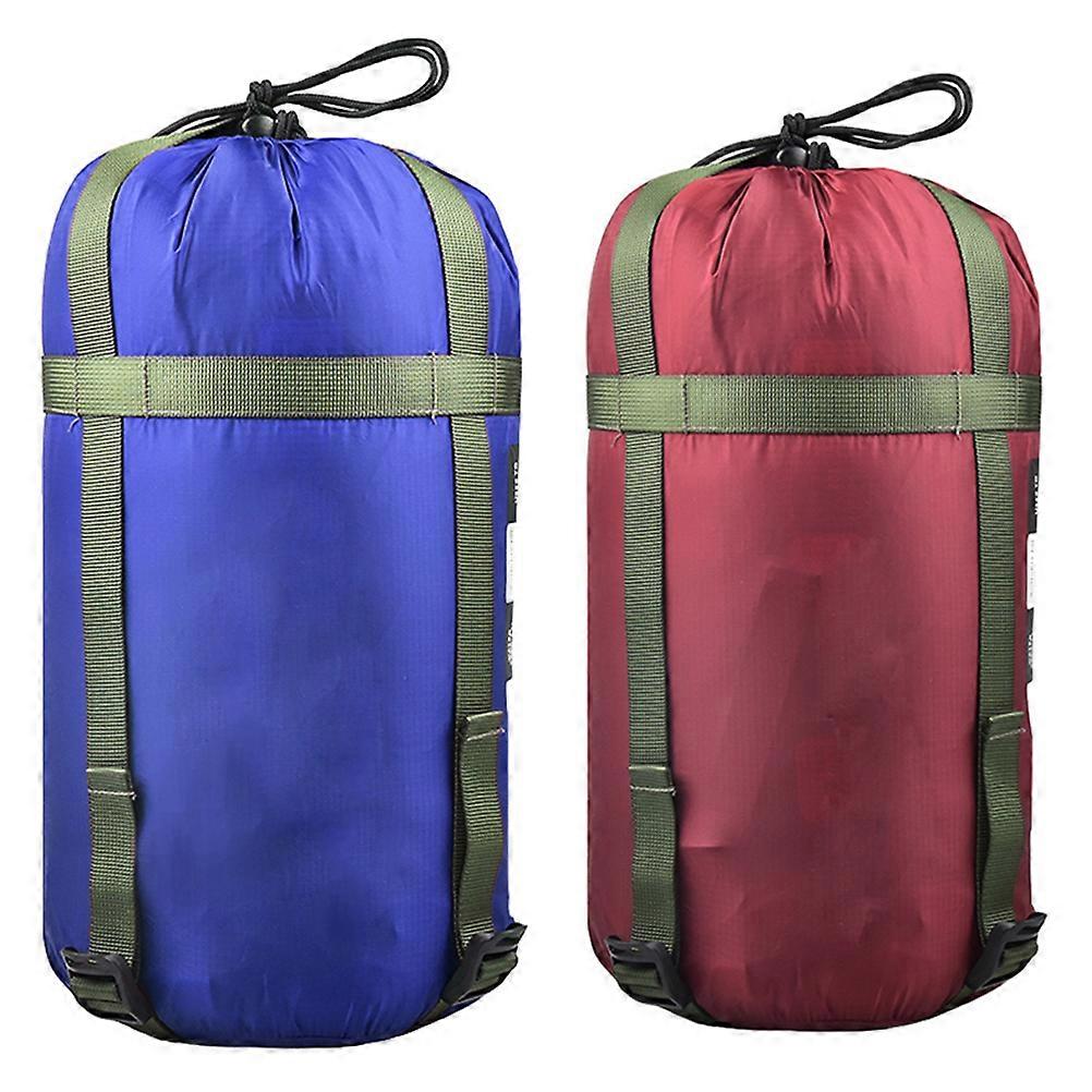 Durable Nylon Compression Bag for Camping Hiking Straps and Reinforced Stitching Dark Red