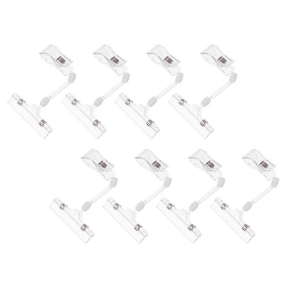 8pcs Advertising Display Clips, Price Tag Holders for Supermarket Signage, Easy to Use Clamps for Retail Merchandising, Versatile Tag Display Solution