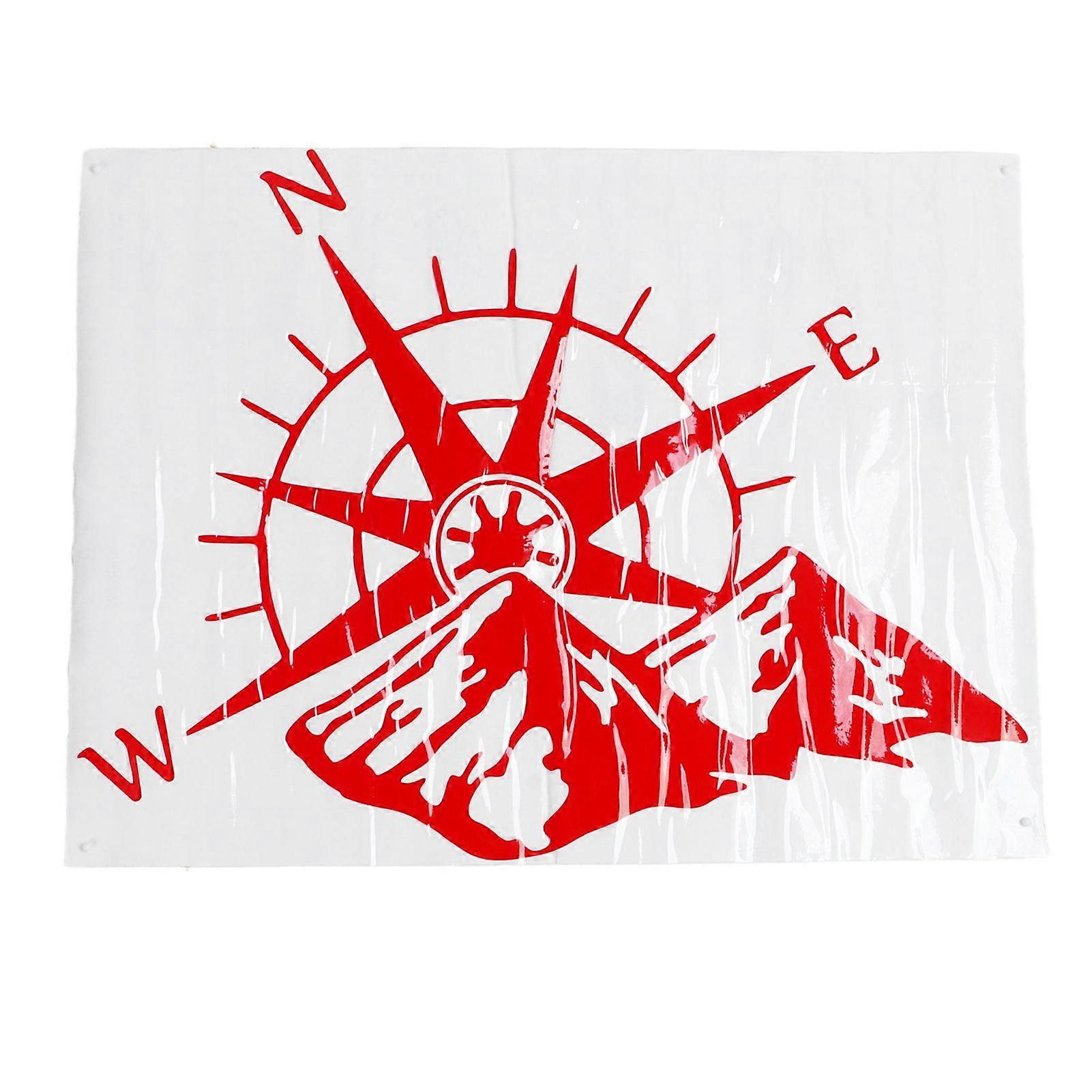 Car window sticker mountain compass design 60x45cm strong adhesion