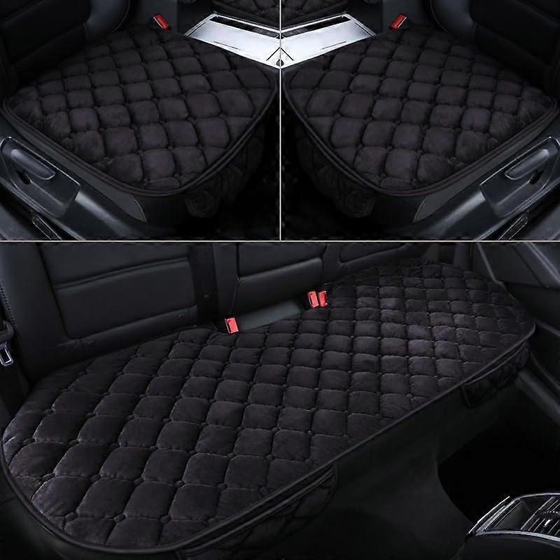Car Seat Cushion Front And Rear Without Backrest Seat Covers For Vauxhall Mokka X Non-Slip Soft Black Seat Protector