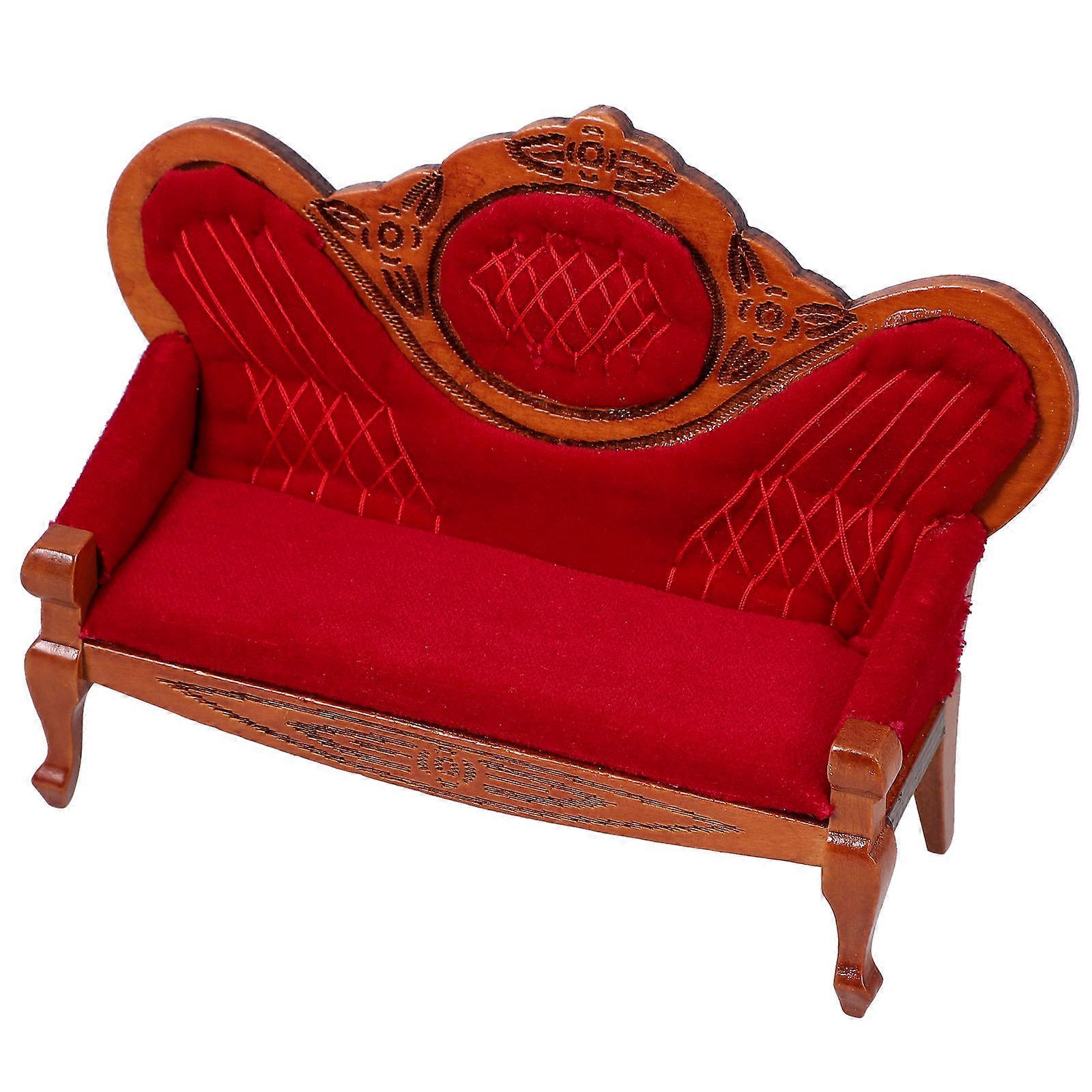 Pretend Play Mini Sofa for Plastic House Decor 1 Piece Small Size