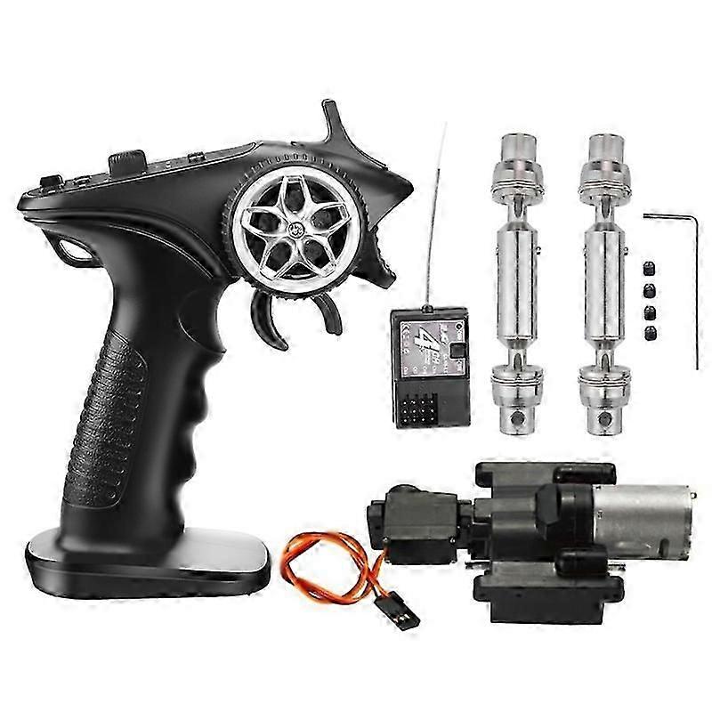 2-Speed Gearbox & 4CH Remote Control Receiver Set for WPL RC Cars Upgrade Kit