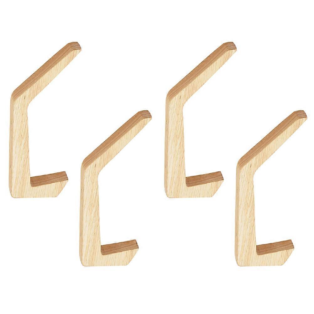 Creative Wall-mounted Clothes Hat Hook for Home Use Khaki Plastic 4pcs