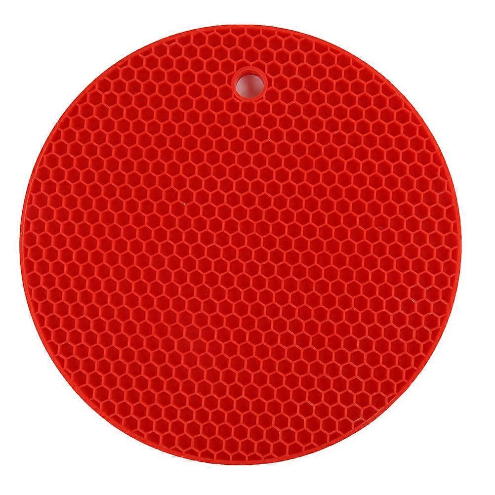 Thick Round Silicone Mat 5Pcs Insulation Pads For Kitchen Table Setting Occasion With Non-slip And Heat Resistance