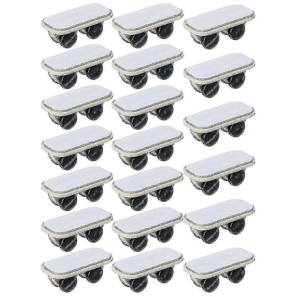 20 Pieces Self Adhesive Wheels Caster, for Cart, Boxes, Small Caster Paste Plastic Wheel