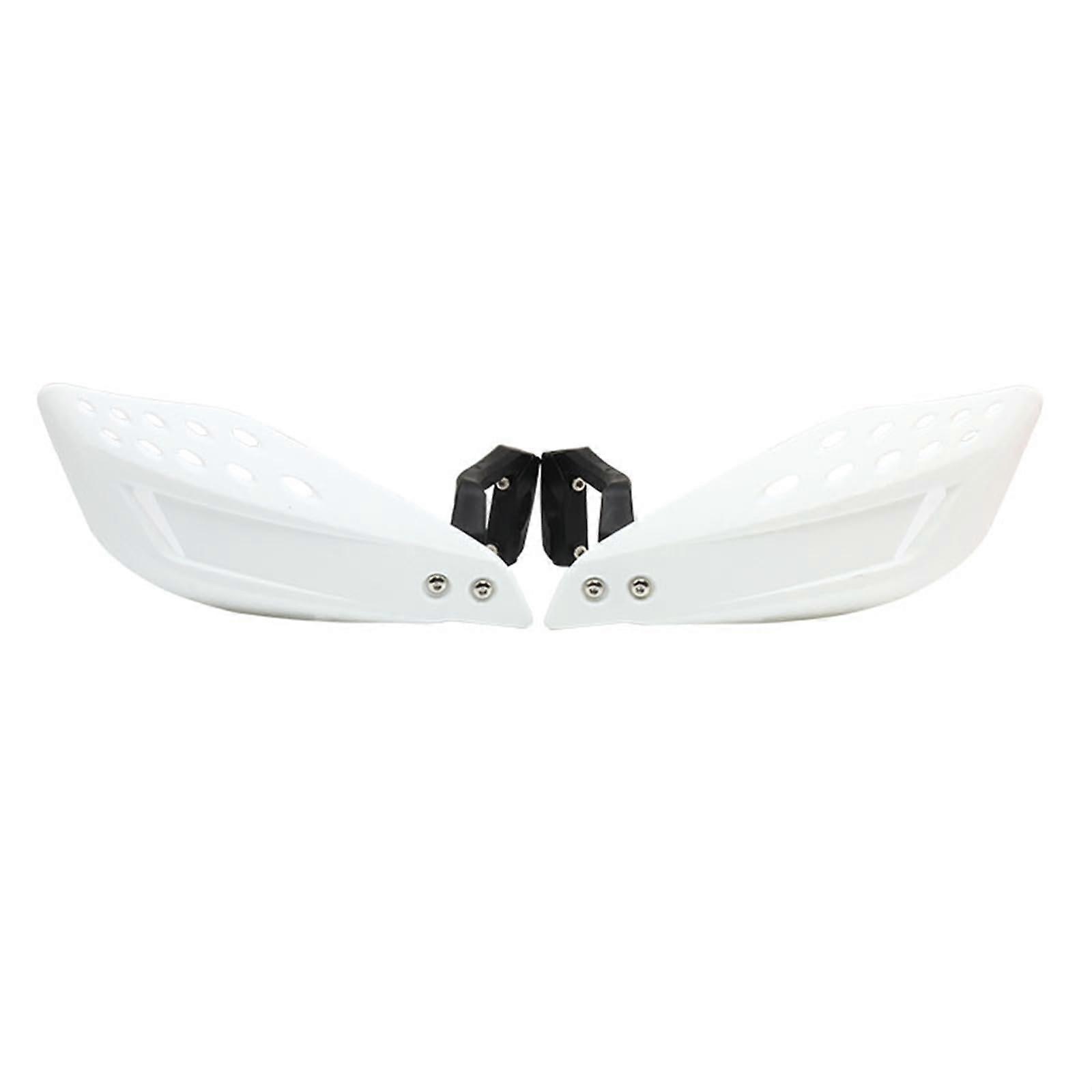 Motorcycle Handlebar Hand Guards 22mm Hand Protectors for Motocross (White)