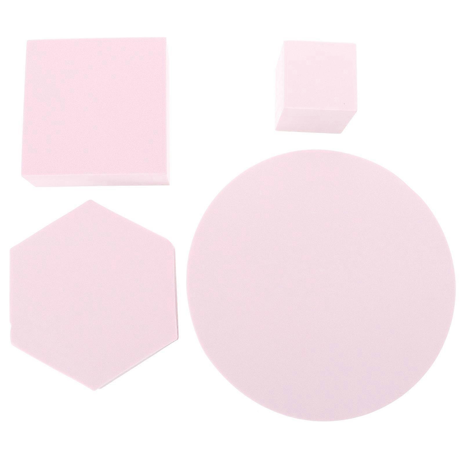 Durable Geometric Cube Decor Photo Prop for Food Assorted Color Lightweight Foams 4pcs