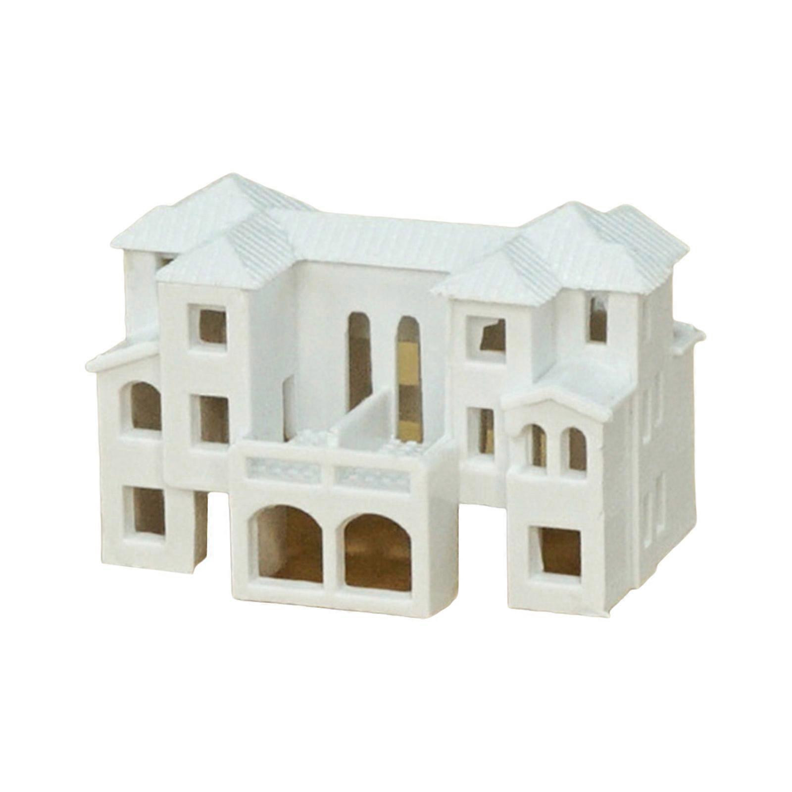 N Scale 1：800 Villas Assembling Model Outland Realism Scene Miniature Architectural Model Assembled Model DIY Sand Table Multicolor