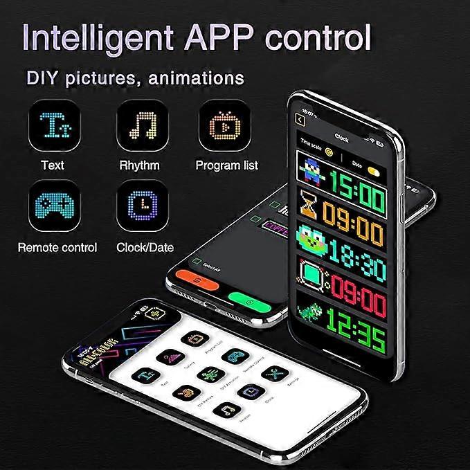 37  Bluetooth Smart application indicator. 4 x 9.2 cm LED display Programmable car LED indicator