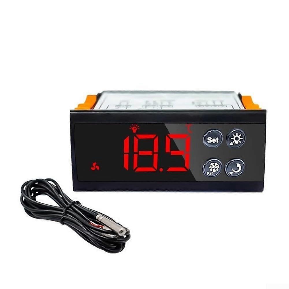 Automatic Temperature Controller Digital Display For Efficient Cooling Systems, Compact Plug-In Thermostat