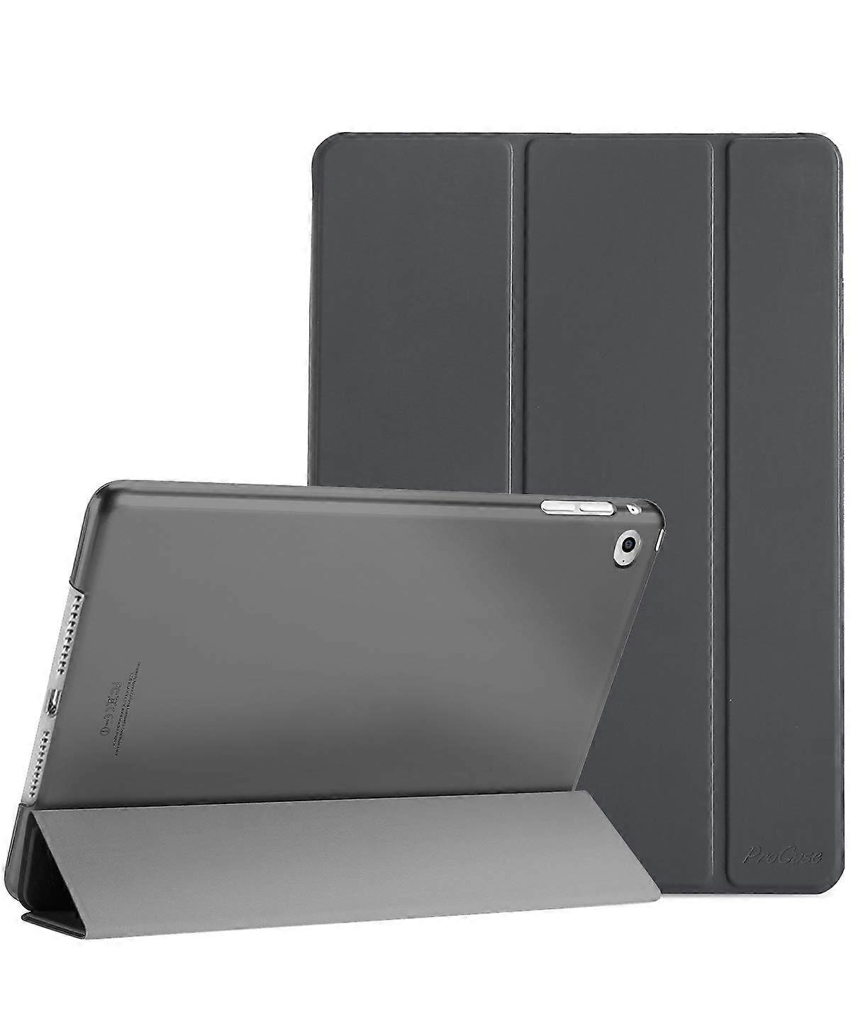 iPad Air 2 Ultra Thin Smart Case, Lightweight Stand Protective Shell with Translucent Frosted Back Cover for Apple iPad Air 2 (A1566 A1567) Gray
