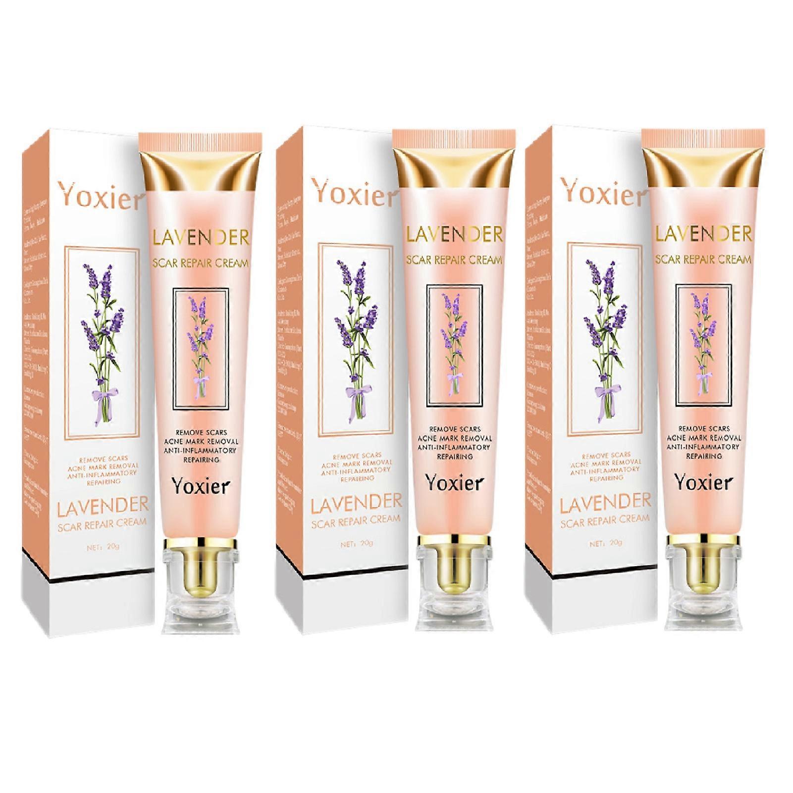 3pcs Lavender Scars Repair Cream Effective Acnes Scars Removal Gel