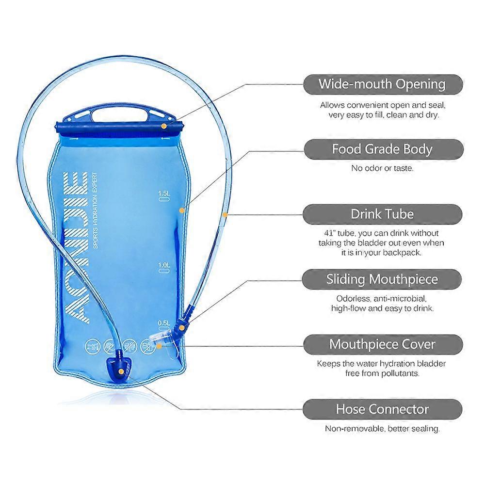 Outdoor Cycle Running Foldable PEVA Water Bag Sport Hydration Bladder for Camping Hiking Climbing