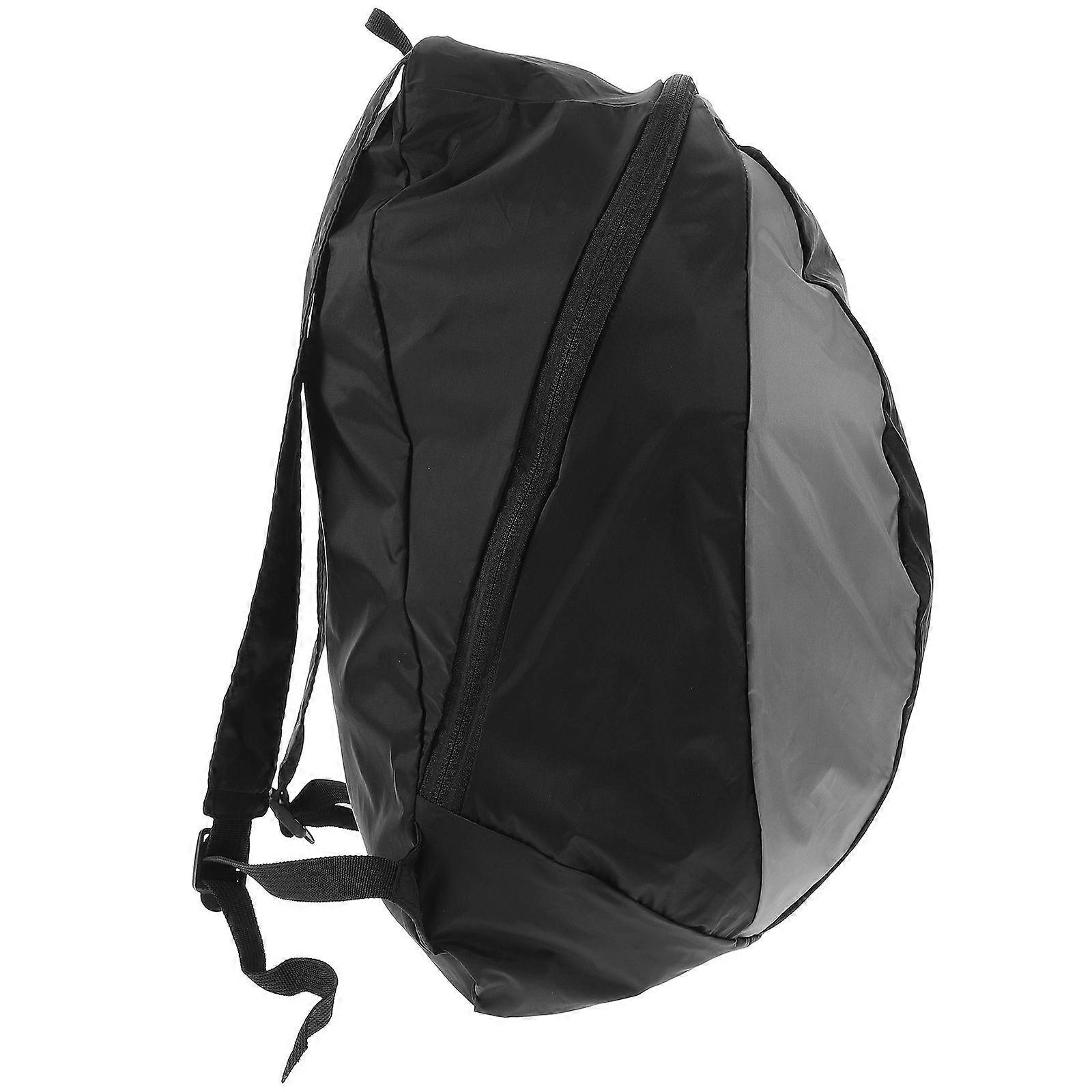 Black Nylon Backpack for Storing and Gloves with Drawstring Design Great for Outdoor Sports Use