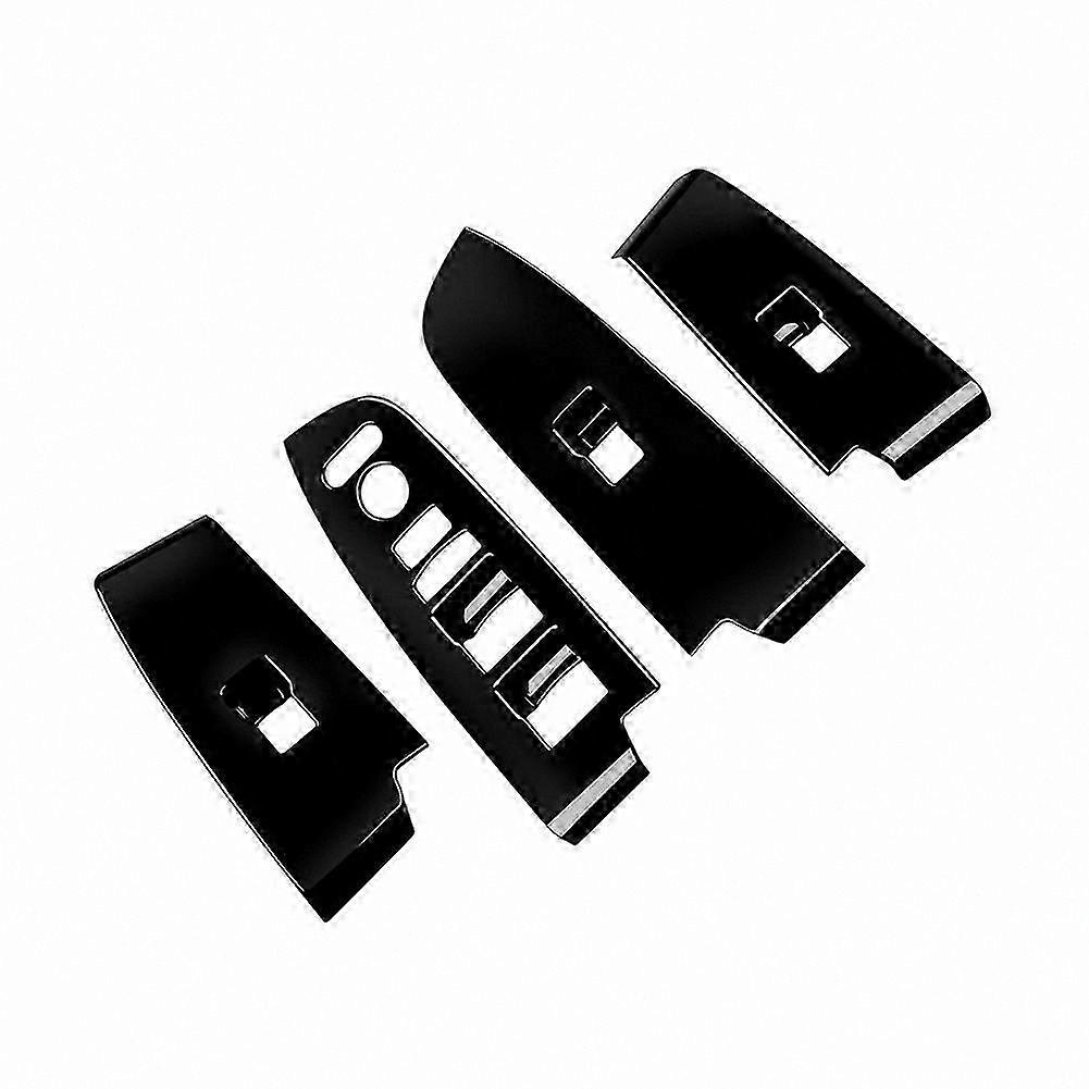 Glossy Black Window Lift Button Switch Cover Trim for Car Door Armrest Panel 2021 2022 LHD