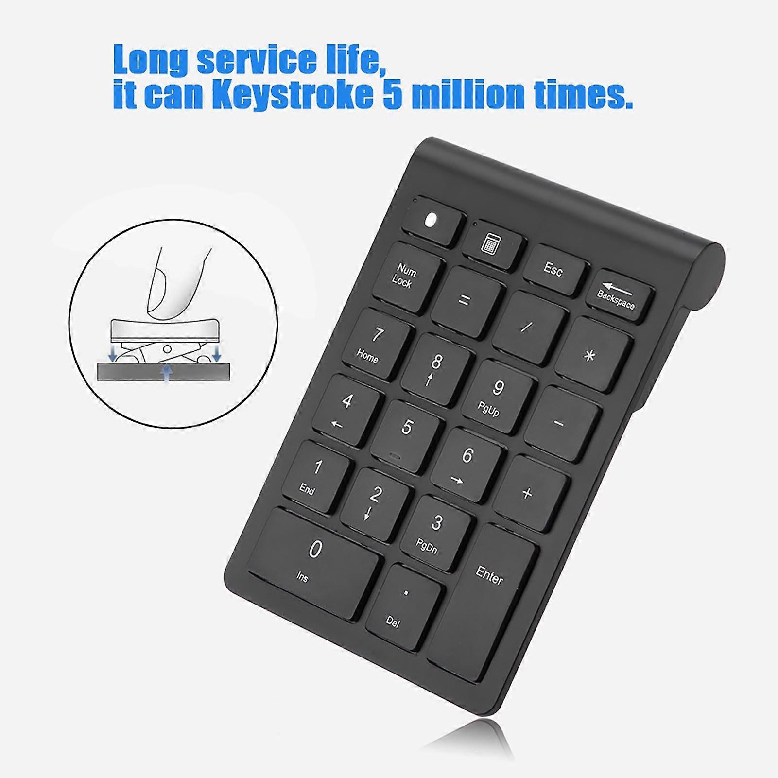 Black 22-Key Mini Wireless Bluetooth Numpad BT22 135x85x20mm