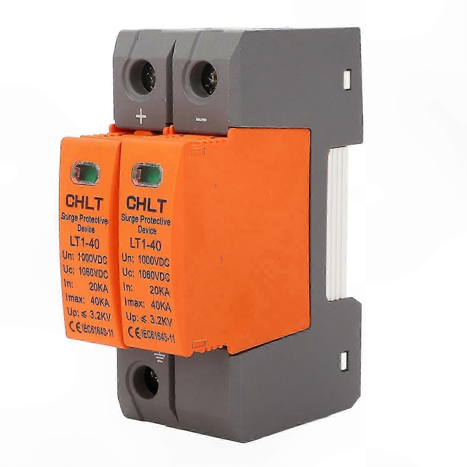 DC Surge Protector 2P 40KA 1000V for Solar Applications - Voltage Protection with PC Housing