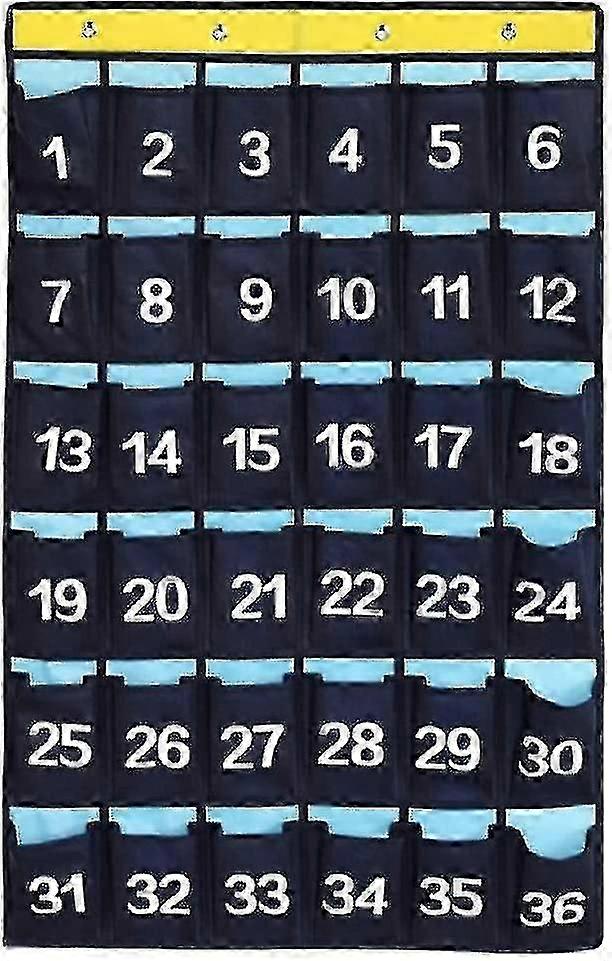 Numbered Organizer Classroom Pocket Chart For Cell Phones(36 Pockets)
