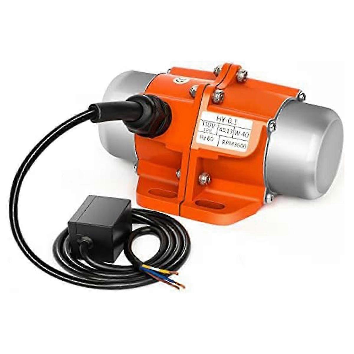 40W Concrete Vibrator Vibration Motor, 110V 3600Rpm Waterproof Vibrating Motor Vibrating Single Phase for Shaker Table