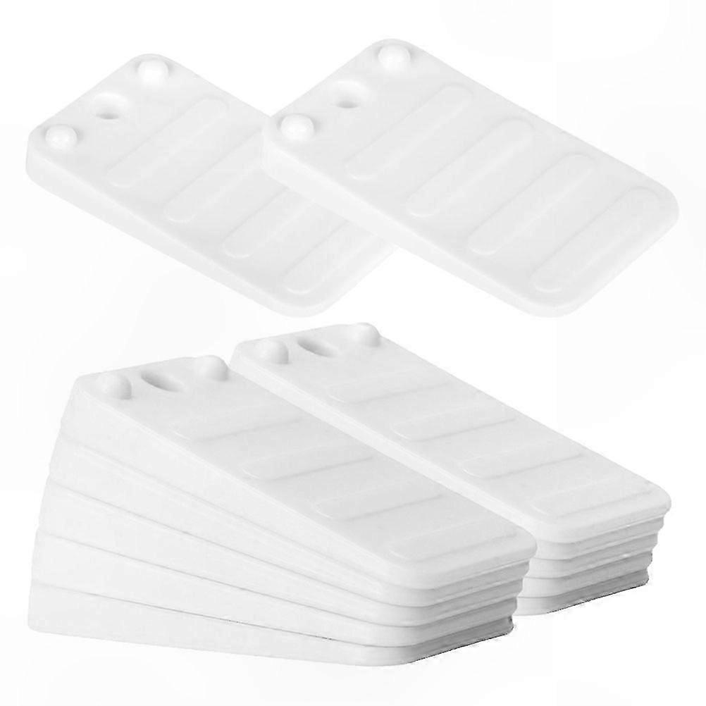Adjustable Wedge Shims for Uneven Floors, Stabilizing Furniture, 12-Pack, White, 5.00x3.00x0.50cm