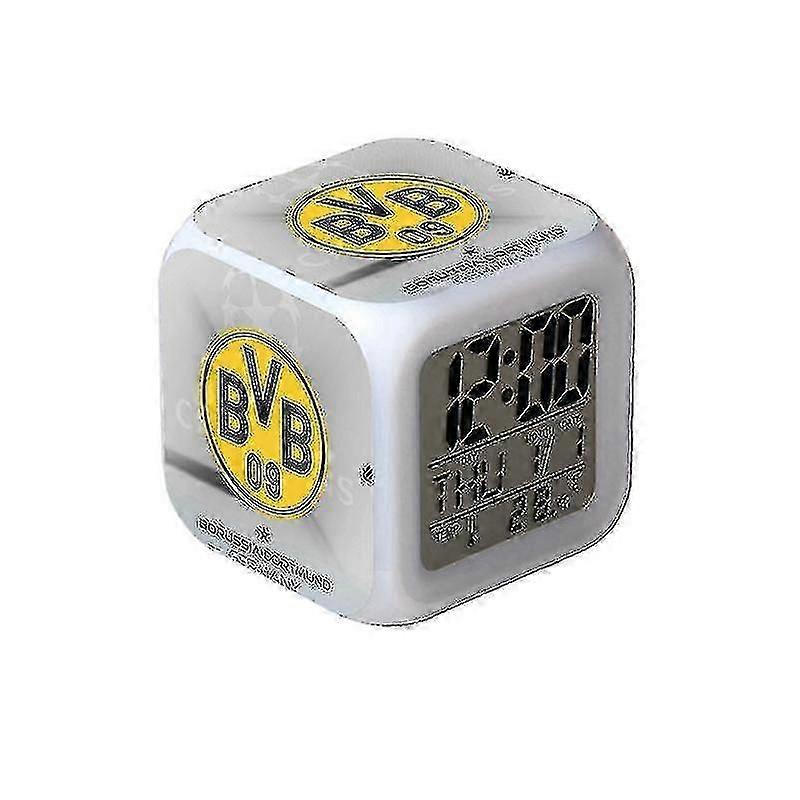 Led Digital Alarm Clock With Colorful Lights, Digital Alarm Clock Football 1pc Yellow