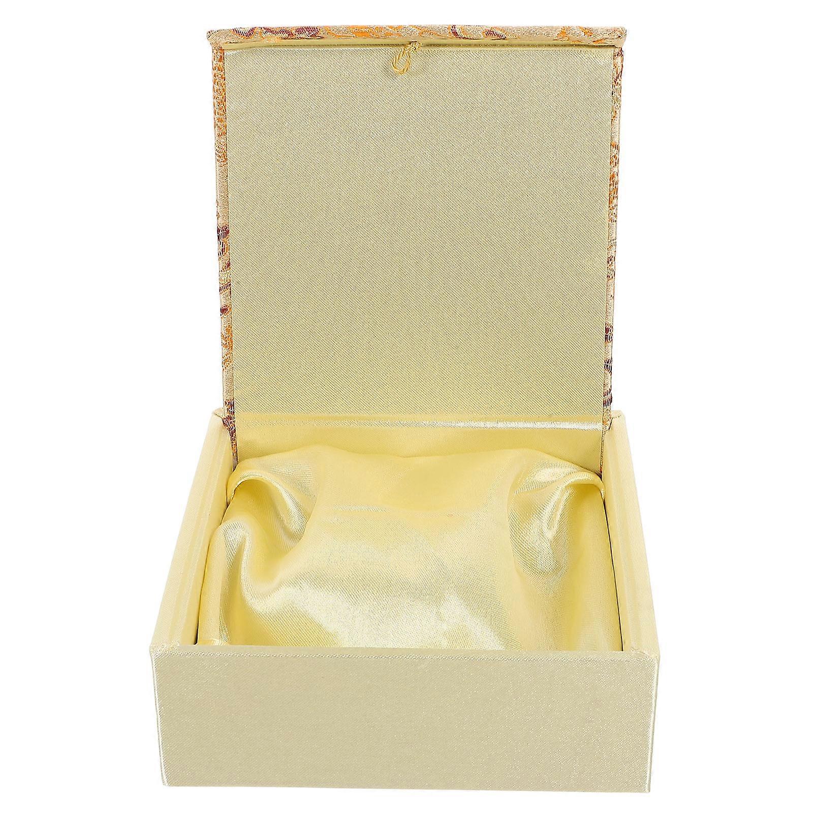 Golden Jewelry Gift Box for Storage Use Chinese Style Trinket Case