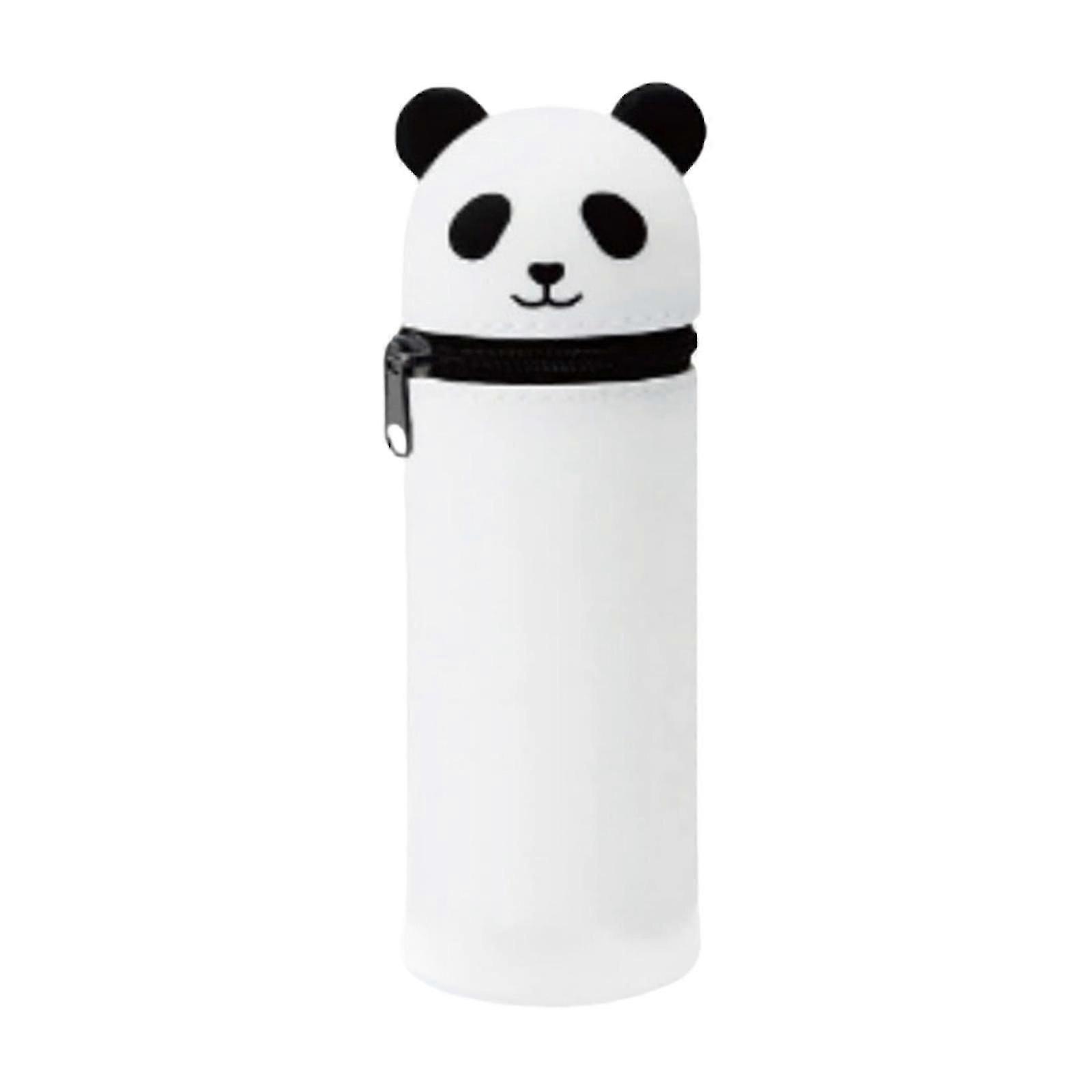 Cartoon Telescoping Pencil Case - Soft Silicone Pen Pouch with Large Capacity & Stand-Up Design