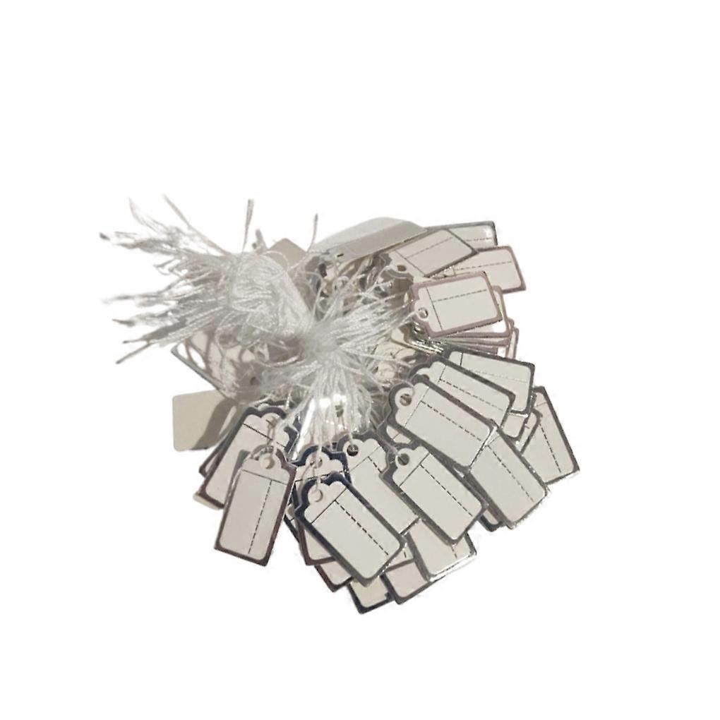500 Pieces Merchandise Price Tag Jewelry Label Marking Tags Silver with Words