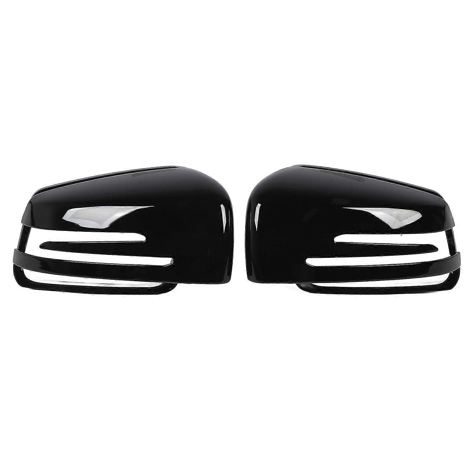 Rearview Mirror Cover A2128100964 Wing Mirror Cap Replacement Suitable for Benz SClass W221 CClass W204 CLS C218 EClass W212 Glossy Black