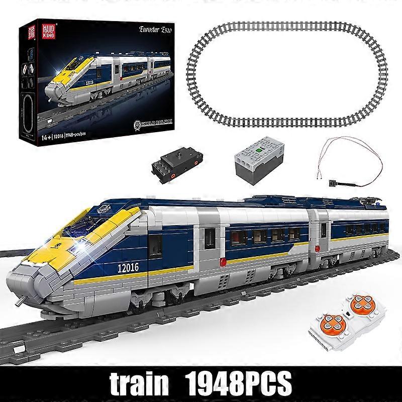 MOLD KING 12016 Technical British Express Passenger Train E320 Model Building Blocks Remote Control High Speed
