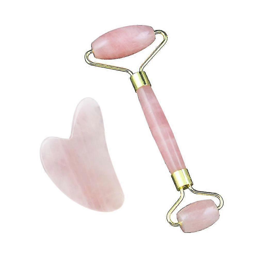 Rose Quartz Roller Set Facial Massager