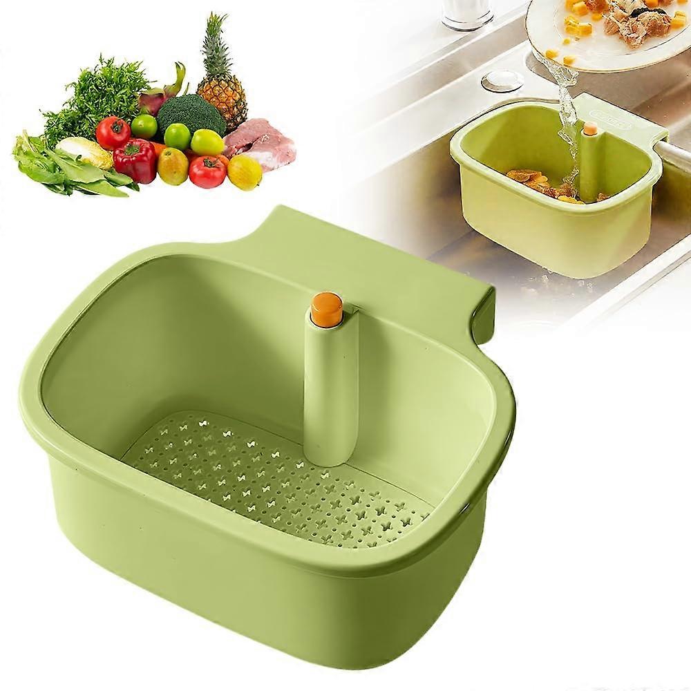Sink Strainer Basket with Waste Filter Detachable Design Press Bottom for Kitchen Draining Filtering