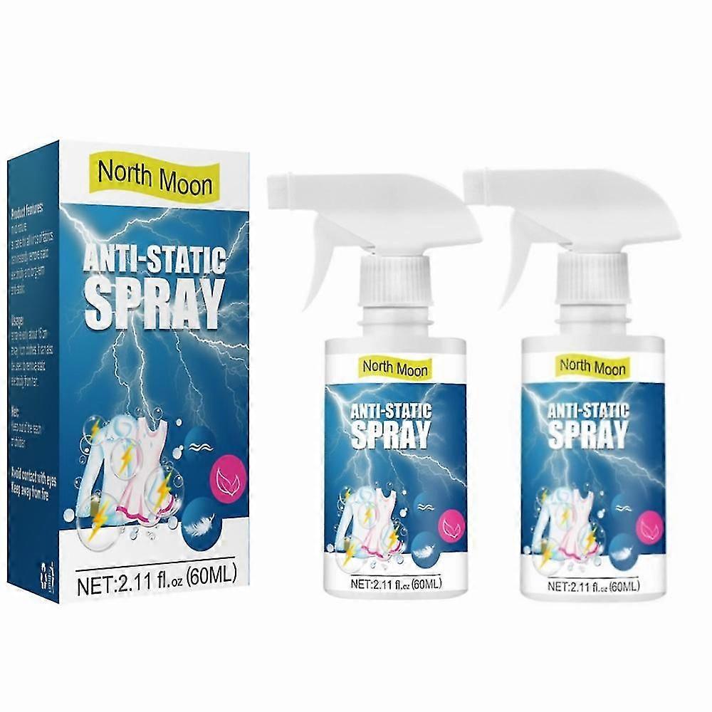 2pcs Anti Static Spray, Anti Static Spray for Clothes, Static Cling Remover, Reduce Static Cling for Clothes, Furniture and Car
