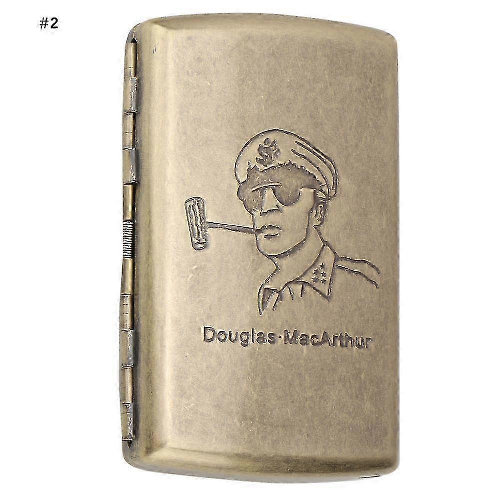 Metal Cigarette Case, Etched Metal-Plated With Vintage-inspired Design, Smooth Surface Ensures Engraving Ideal, Adjustable Hinges And Release Button 2