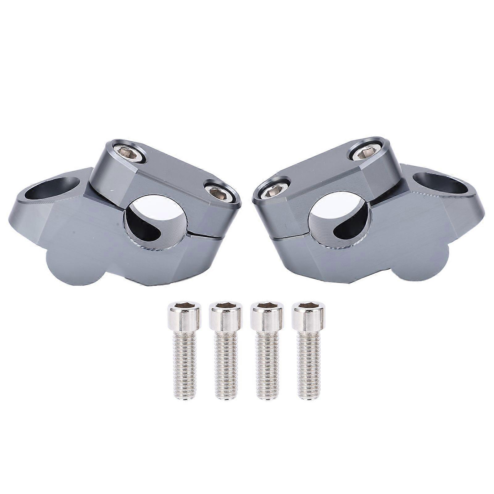 7/8in Handlebar Risers CNC Aluminum Alloy Universal Motorcycle Modification AccessoryTitanium Color
