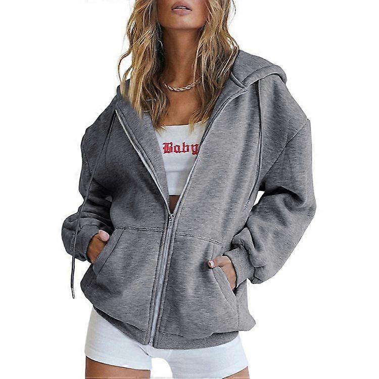 Women's Thickened Solid Color Zipper Pocket Sweatshirt Jacket Baseball Uniform