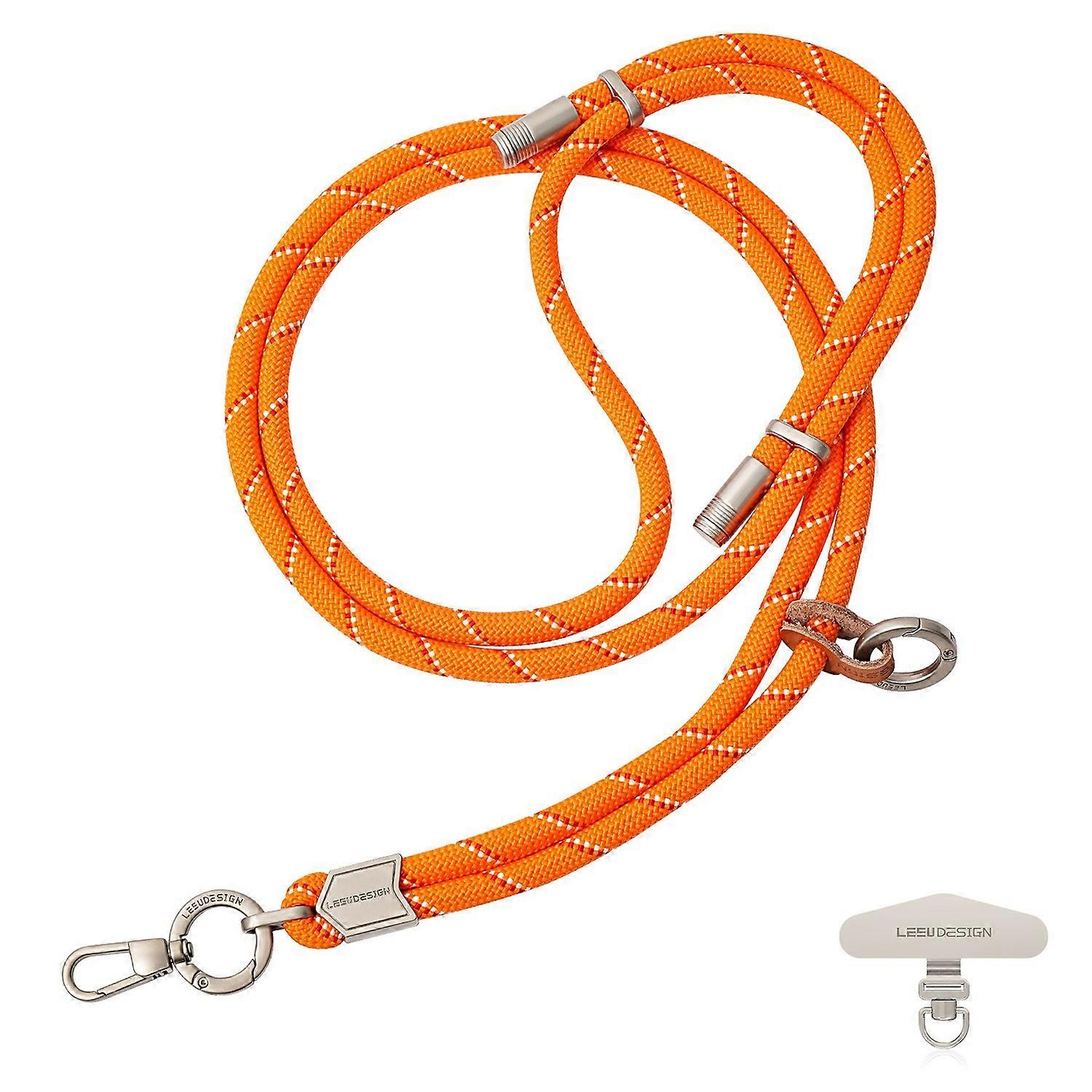LEEU DESIGN 160cm Crossbody Phone Lanyard Polyester Adjustable Neck Strap with Tether Tab