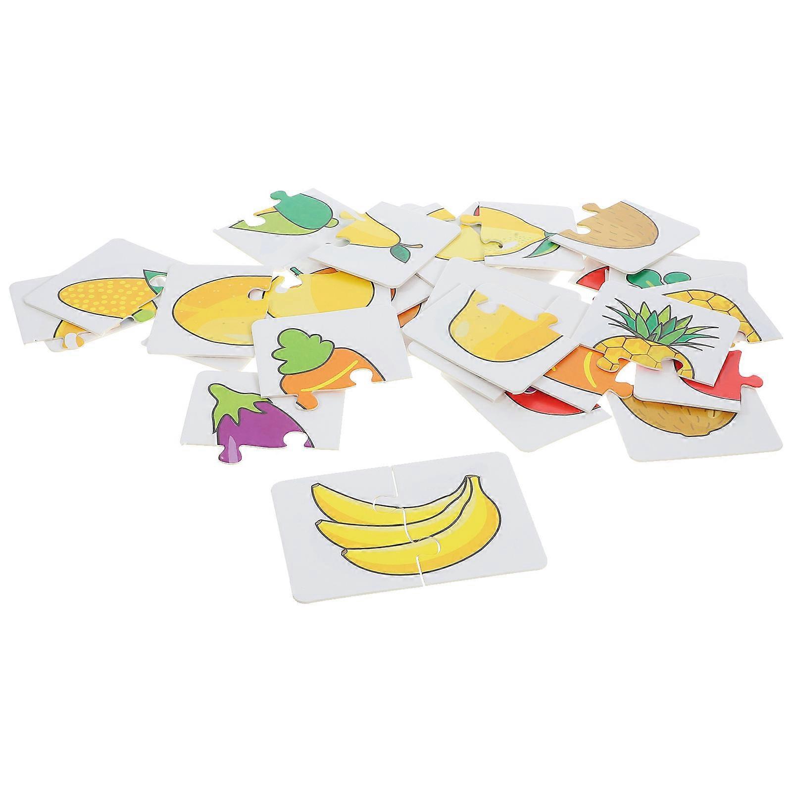 Fruit Vegetable Early Educational Cards for Toddler Learning 2Sets Paper