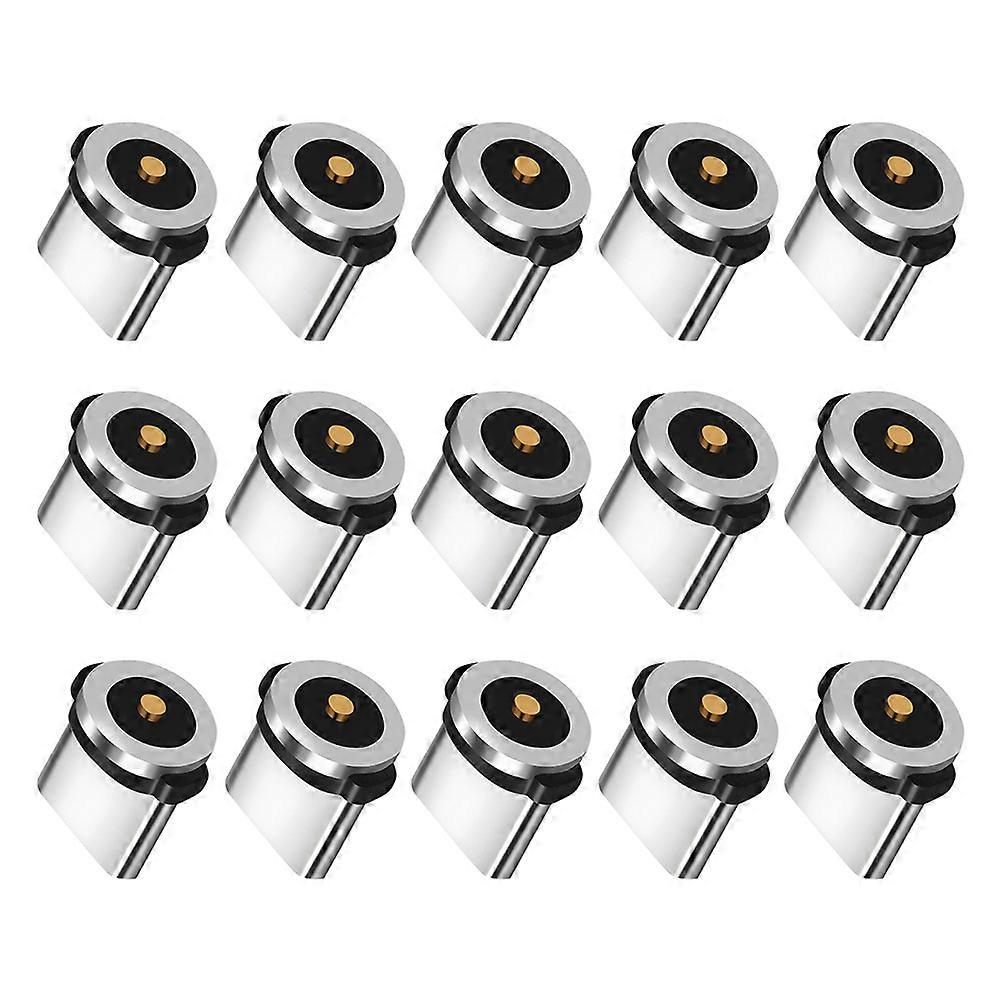 Magnetic Connector Head 15Pcs Students Charger Accessories Aluminum for Daily Use Data Transmission