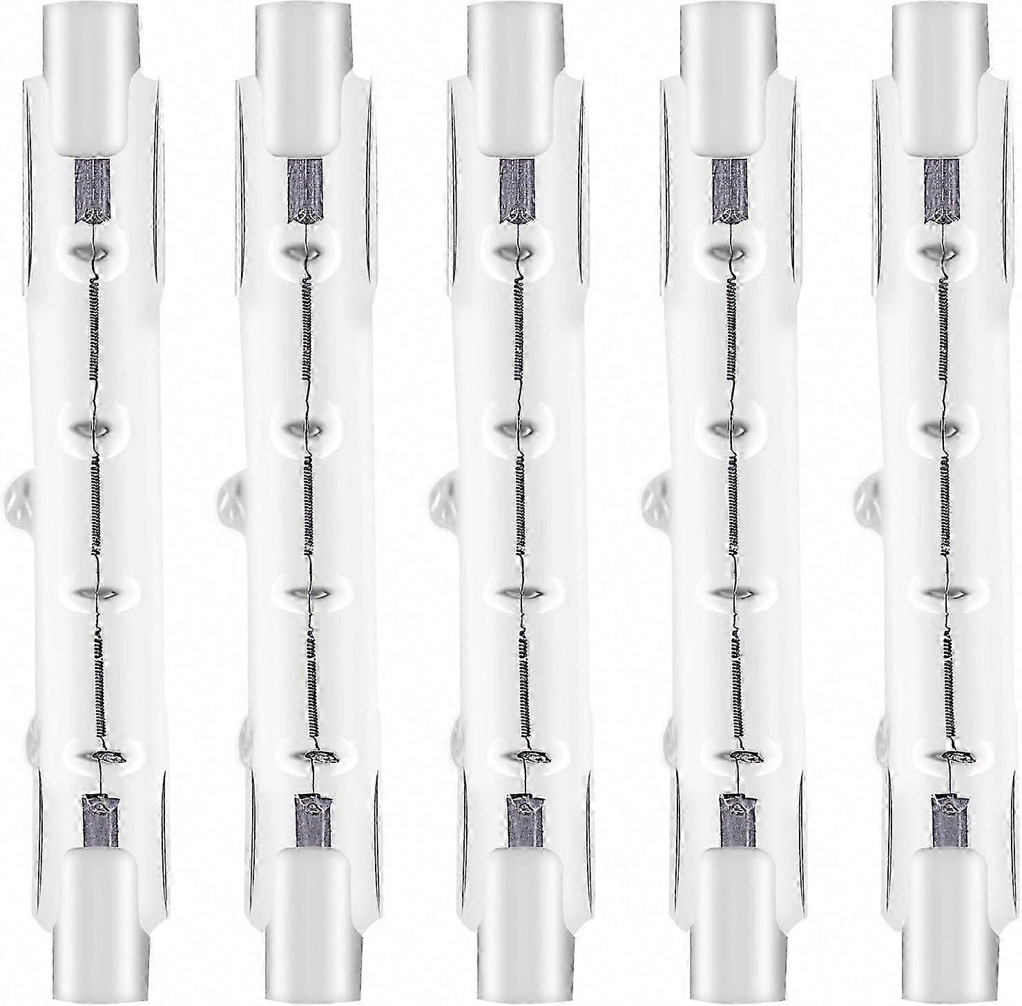 Pack of 5 120W J78 R7s 78mm Linear Halogen Flood Light Bulbs, Dimmable Double-Ended Security Lighting