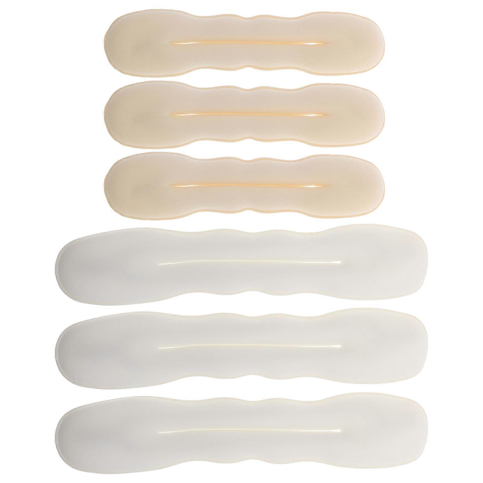Bun Hair Tie Styling Accessory Portable Bun Creation For Weddings 6Pcs Beige Fabric Sponge Metal